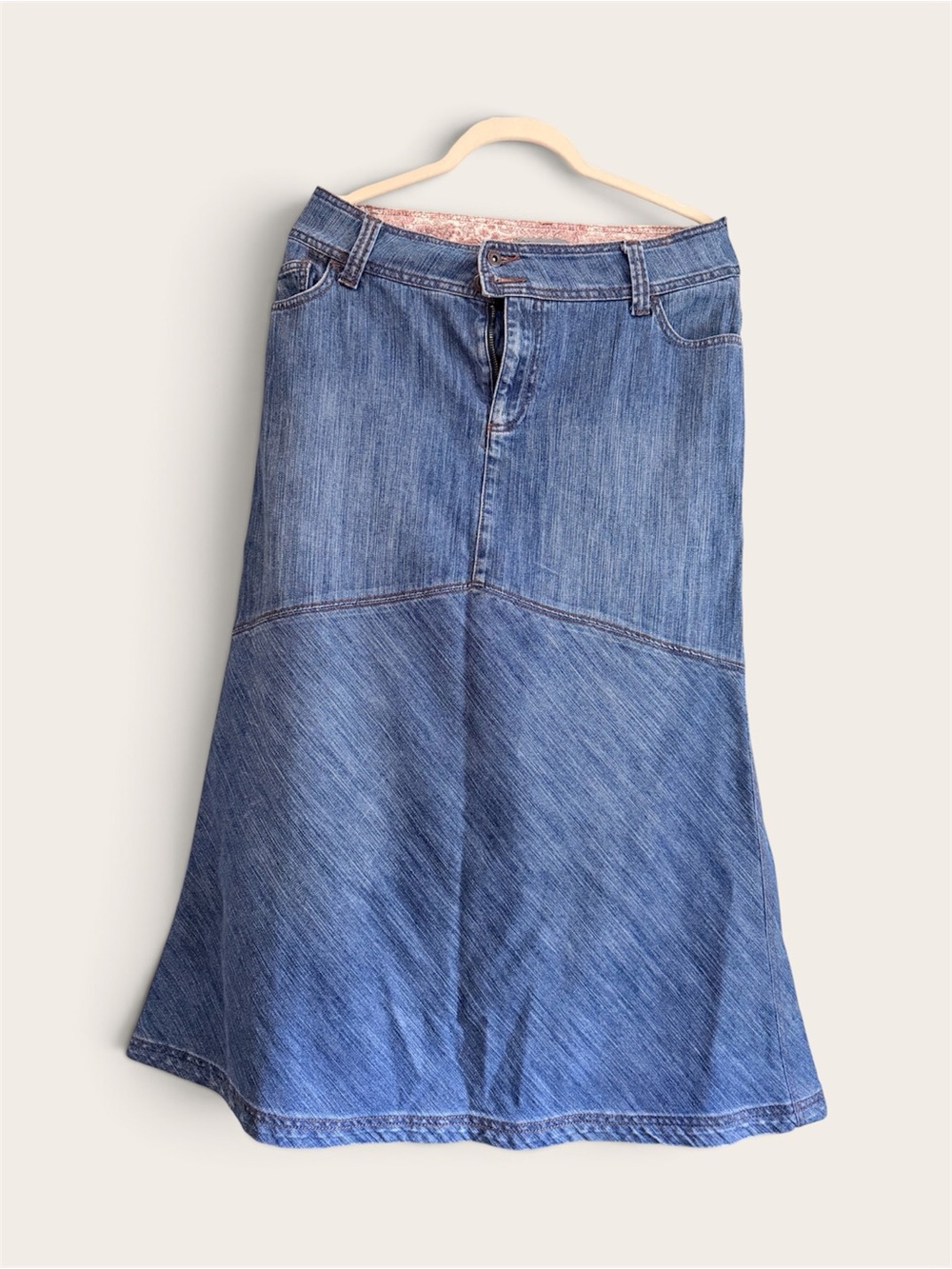 Blue Denim A-Line Skirt